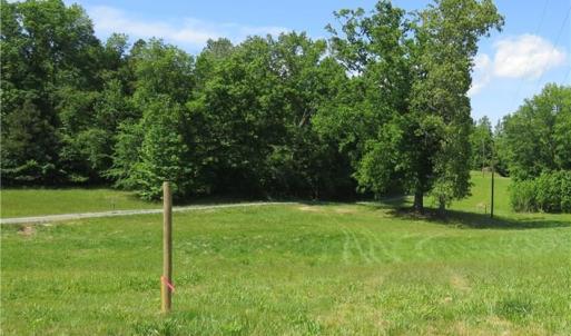 This is the view from the street where the driveway would be installed by the new owner.
