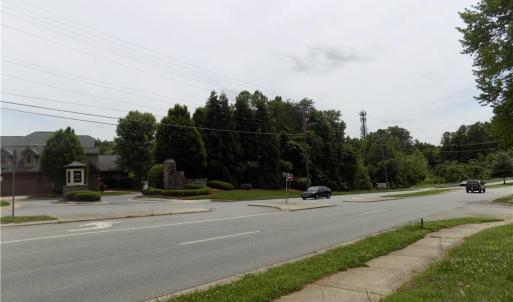 Road frontage with sidewalk.
