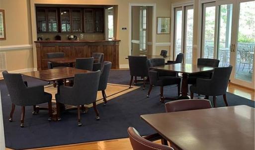 clubhouse seating and kitchen