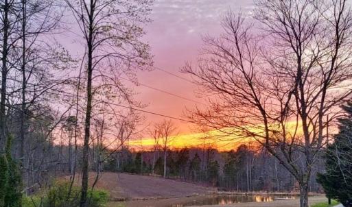 Sunset over pond