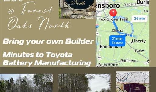 Forest Oaks Golf Community: The Star on the North side is the Lot. The star on the South side is the main entrance to the Country Club. The center is the Golf Course. Access from the lot to the Country Club and Course is less than a mile on community streets.