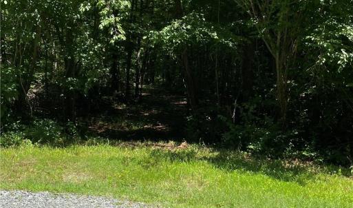 A view of the current access point on the right of way.