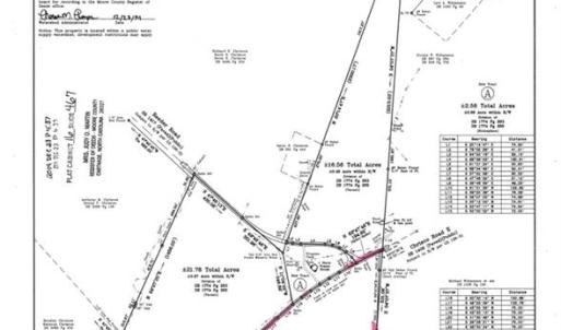 Plat of 22.7 ac. tract outlined in pink