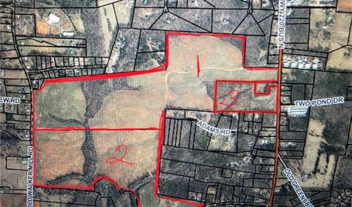 All parcels showing how they connect the 284.89 +/- acres