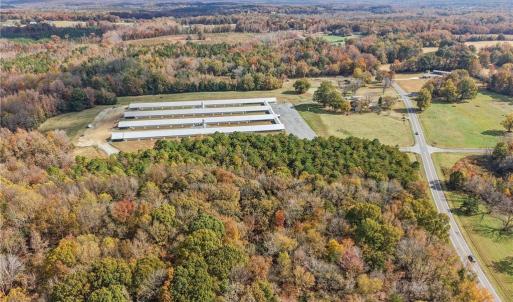 Aerial view of vacant land and farms. Lot lines and dimensions are approximate.