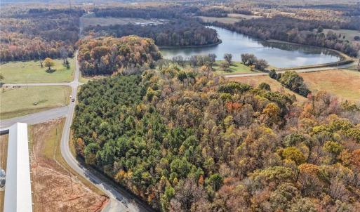 Aerial view of vacant land. Lot lines and dimensions are approximate.
