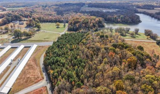 Aerial view of vacant land. Lot lines and dimensions are approximate.