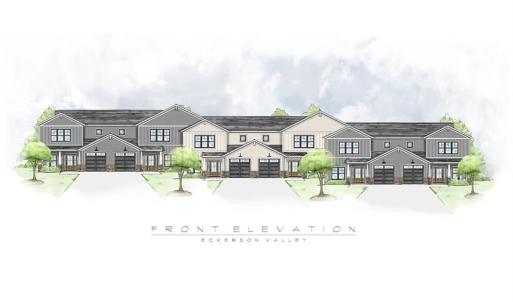 Artist rendering of the two story 6 unit town home "BBBBBB"