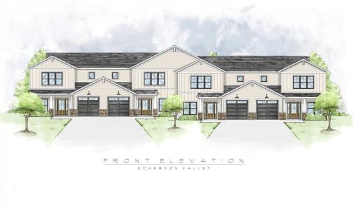 Artist Rendering of the two story 4-unit town home "BBBB"