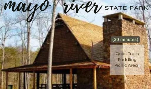 Take someone special on a picnic at the Mayo River State Park. Many company picnics and family reunions are held there.