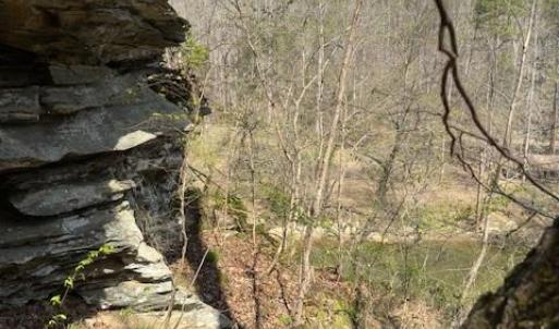 2/3 way up the cliff overlooking the Dan