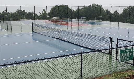 Pickleball courts overlooking the lake