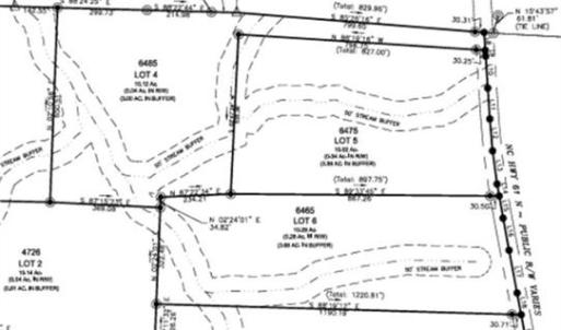Boundary Map for lots 4, 5 & 6
