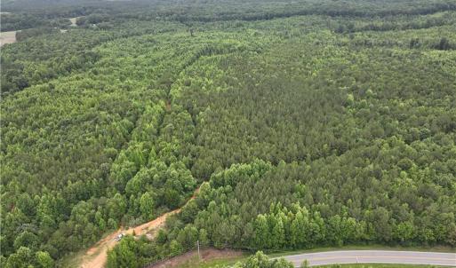 High Pine Church Rd looking north with existing access road
