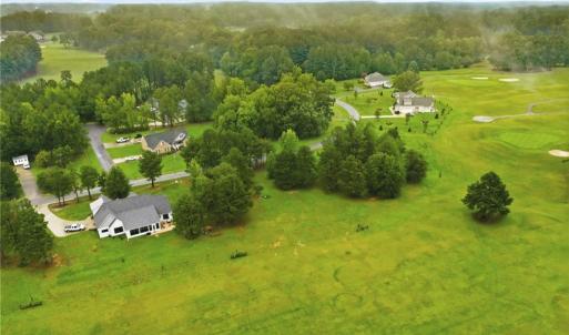 Aerial view of the Oak Tree Drive and Pine Crest Circle neighborhood.