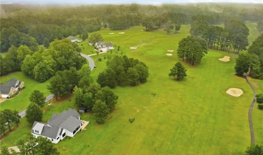 Aerial view of the Oak Tree Drive neighborhood.