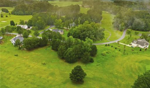 Aerial view of the Oak Tree Drive neighborhood.