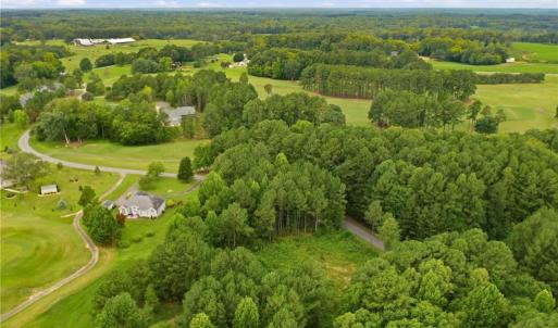 Aerial view of the lot and Oak Tree Lane neighborhood.