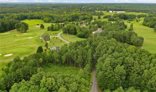 Aerial view of the lot and Oak Tree Lane neighborhood.