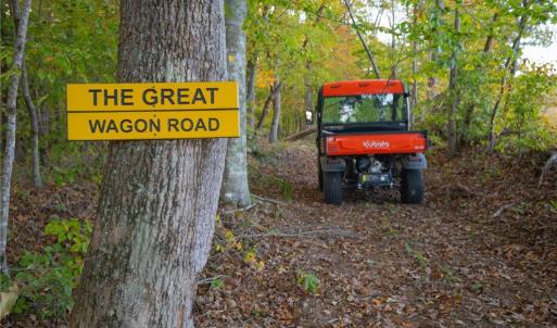 Miles of named trails weave throughout the property, including the historic Wagon Road dating back to the Revolutionary War era