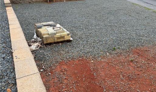 Lot prior to parking motor home and storage building