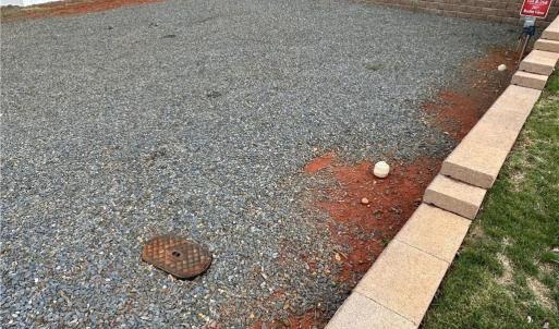 Lot prior to parking motorhome and storage building