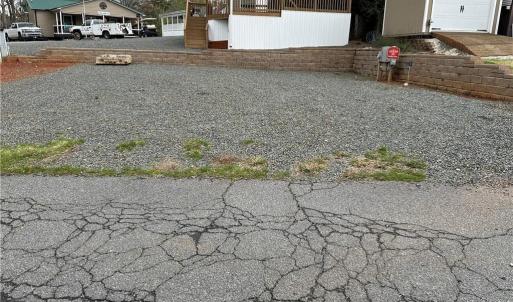 Lot prior to parking motorhome and storage building