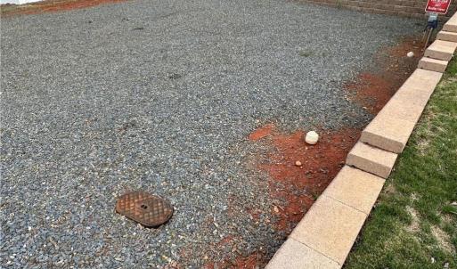 Lot prior to parking motorhome and storage building