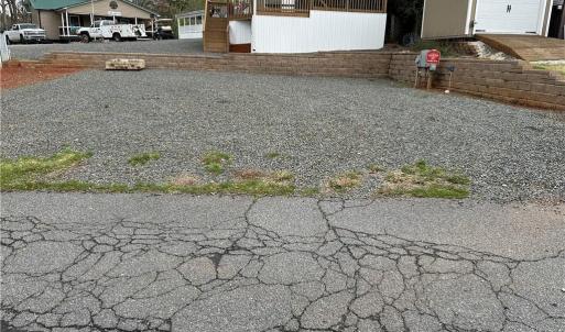 Lot prior to parking motorhome and storage building