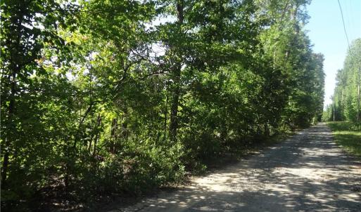 Viewing the rear of the property on the left.  The gravel drive pictured is owned by others and is private.