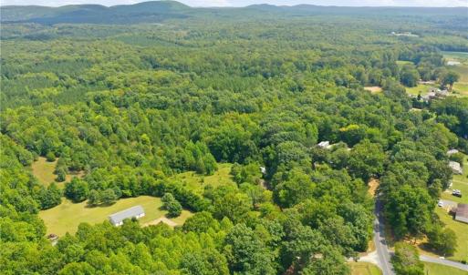 Aerial view of the lot and neighborhood.