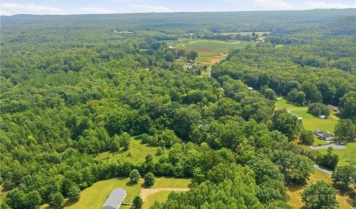 Aerial view of the lot and neighborhood.