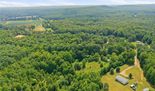 Aerial view of the lot and neighborhood.