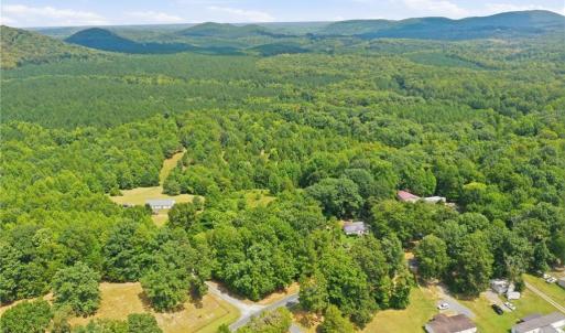 Aerial view of the lot and neighborhood.