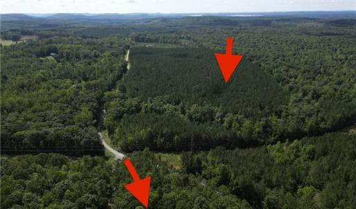 Arrows indicate land on either side of S Chapel Hill Church Rd