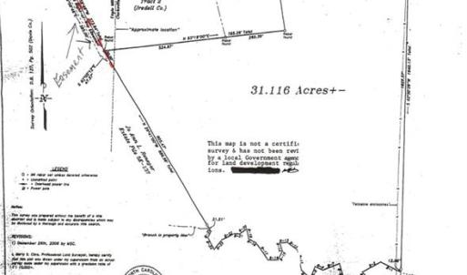 Survey w/easement shown