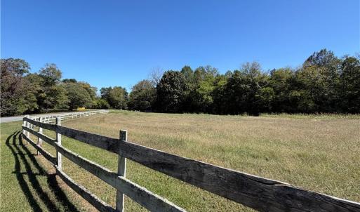 Cleared field in the front
