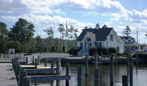 Club House sitting off the boardwalk at Marina