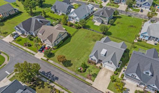 Aerial perspective of suburban area