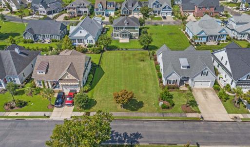 Aerial view of residential area