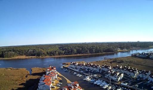 Drone / aerial view with a forest view and a water
