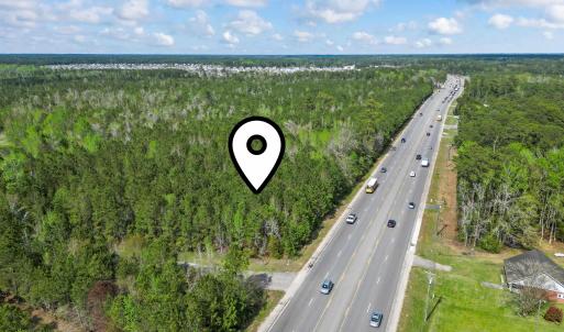 Aerial view featuring a view of trees