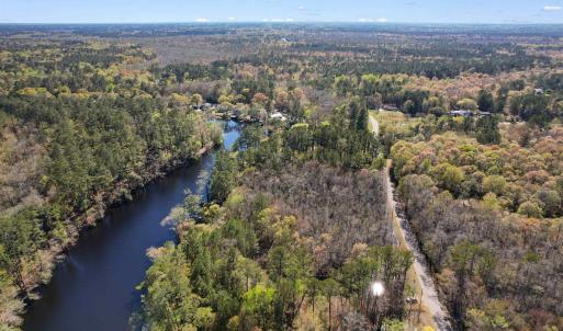 Aerial view with a forest view