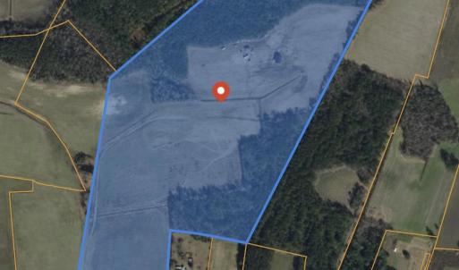 Aerial view of property's location with property p