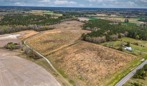 Aerial view of sparsely populated area