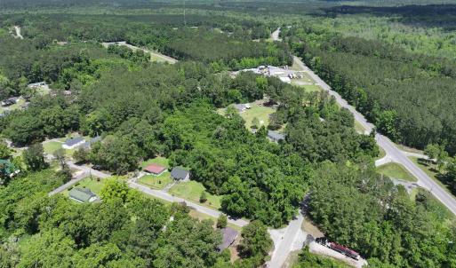 Aerial view with a forest view