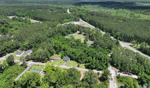 Aerial view with a wooded view