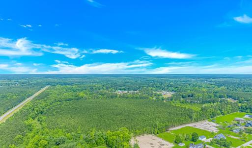 Bird's eye view of a heavily wooded area