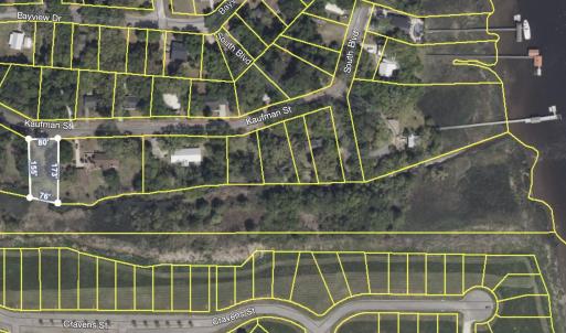 Aerial view of property's location with property b