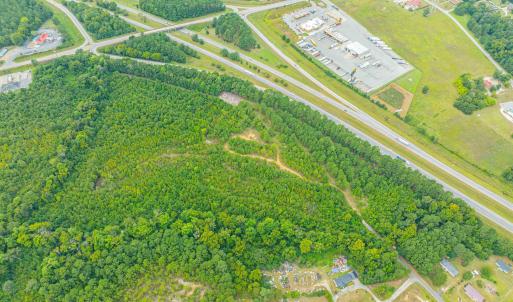 Bird's eye view of a heavily wooded area